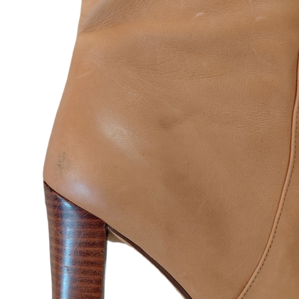 Ann Taylor Camel Knee High Boots Women's Size 7 5an Pull On Heeled Boots - Picture 10 of 15